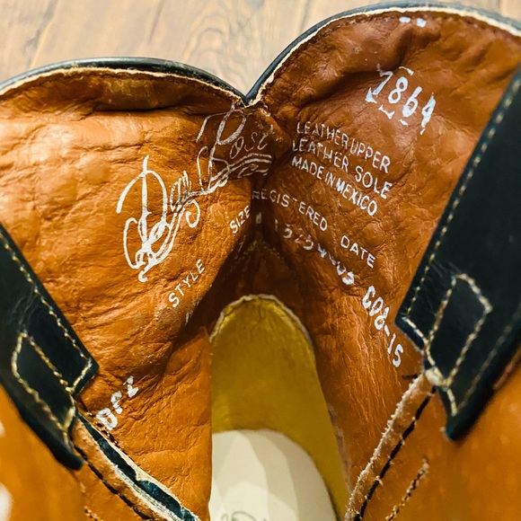 Dan Post Teal Snip Toe Short Cowgirl Boot Sz 9 - Picture 4 of 4